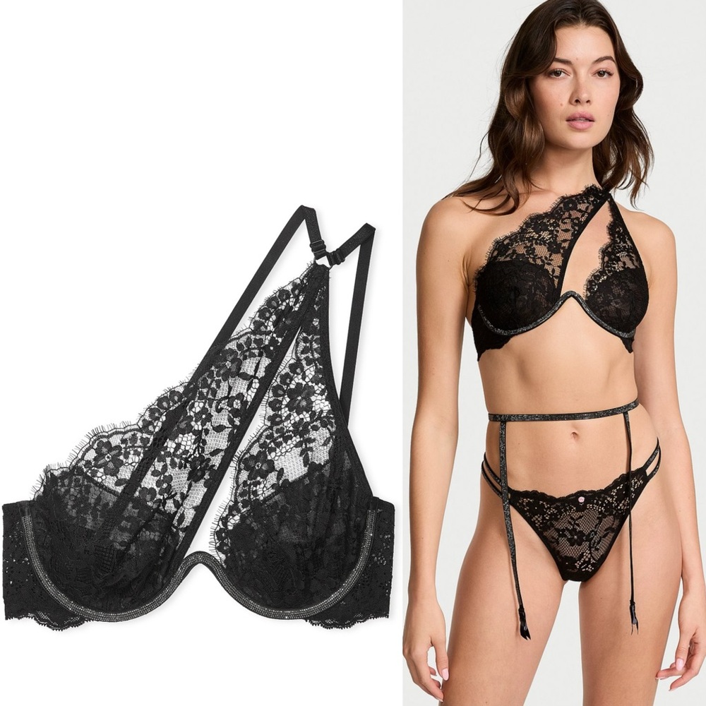 Victoria's Secret Dream Angles Twinkle lace one-shoulder Monowire Bra